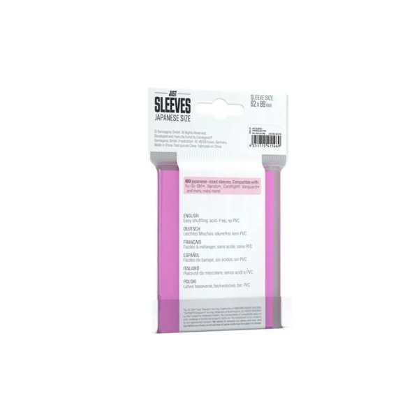 Gamegenic - Just Sleeves - Japanese Size Pink (60 Kartenh&uuml;llen)