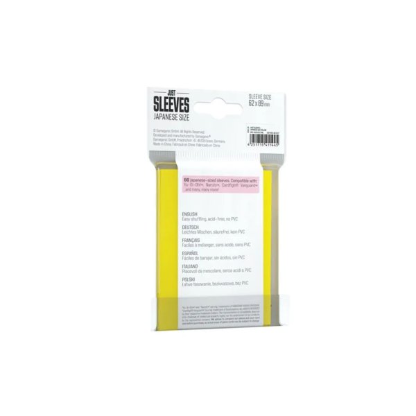 Gamegenic - Just Sleeves - Japanese Size Yellow (60 Kartenh&uuml;llen)