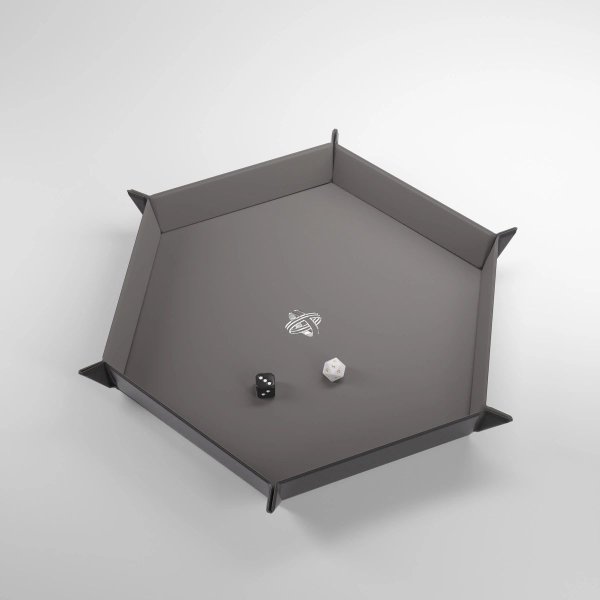 Gamegenic - Magnetic Dice Tray Hexagonal Black/Gray - W&uuml;rfelzubeh&ouml;r