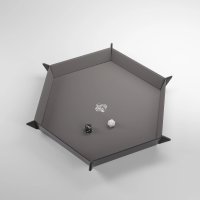 Gamegenic - Magnetic Dice Tray Hexagonal Black/Gray - W&uuml;rfelzubeh&ouml;r