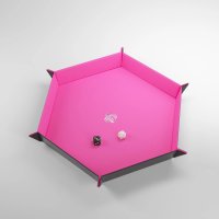 Gamegenic - Magnetic Dice Tray Hexagonal Black/Pink - W&uuml;rfelzubeh&ouml;r