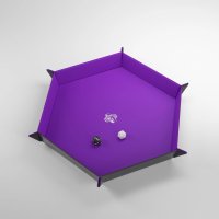 Gamegenic - Magnetic Dice Tray Hexagonal Black/Purple - W&uuml;rfelzubeh&ouml;r