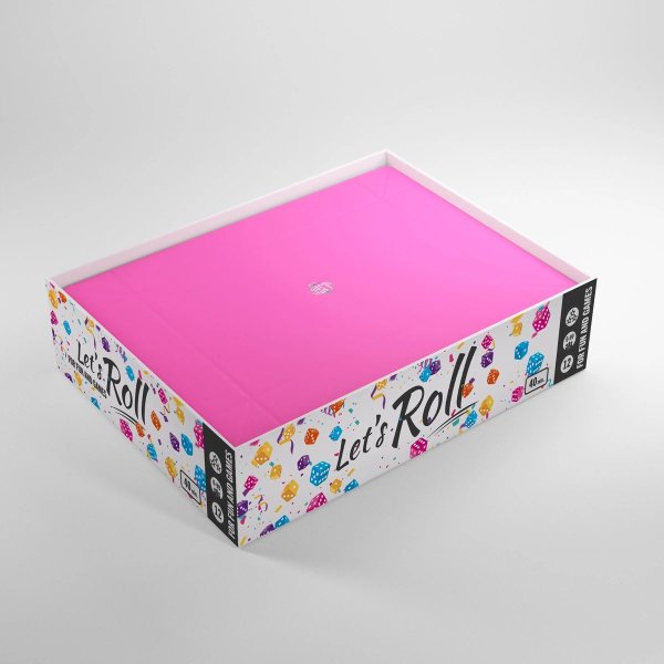 Gamegenic - Magnetic Dice Tray Rectangular Black/Pink - W&uuml;rfelzubeh&ouml;r
