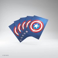 Gamegenic - Marvel Champions Art Sleeves - Captain America Standardgr&ouml;&szlig;e (50 Kartenh&uuml;llen)