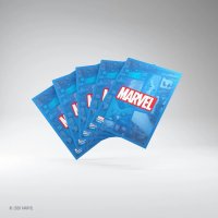Gamegenic - Marvel Champions Art Sleeves - Marvel Blue Standardgr&ouml;&szlig;e (50 Kartenh&uuml;llen)