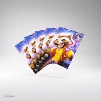 Gamegenic - Marvel Champions Fine Art Sleeves - Rocket Raccoon Standardgr&ouml;&szlig;e (50 Kartenh&uuml;llen)