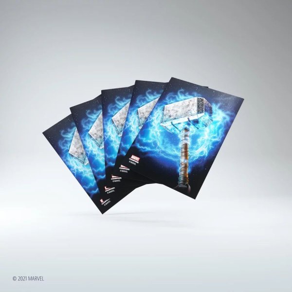 Gamegenic - Marvel Champions Art Sleeves - Thor Standardgr&ouml;&szlig;e (50 Kartenh&uuml;llen)
