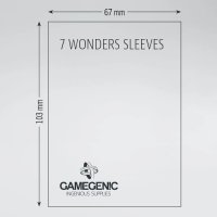 Gamegenic - Matte Board Game 7 Wonders Sleeves (80 Kartenh&uuml;llen)