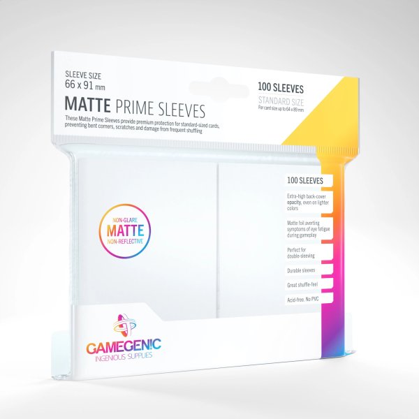 Gamegenic - Matte Prime Sleeves White (100 Kartenh&uuml;llen)