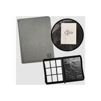 TCG Guru Zip Binder Xenon Grau - 9-Pocket Sideloading