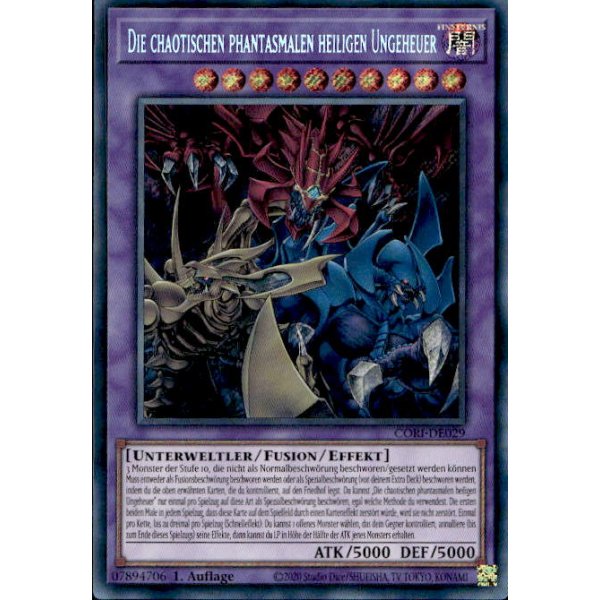 Die chaotischen phantasmalen heiligen Ungeheuer CORI-DE029 (Secret Rare)