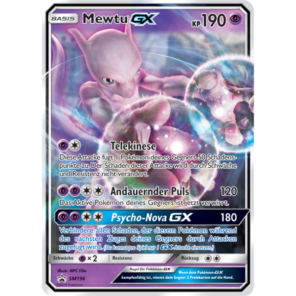 Mewtwo-GX SM196 PROMO