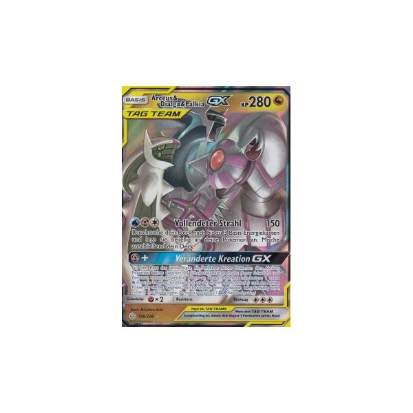 Arceus &amp; Dialga &amp; Palkia-GX TAG TEAM 156/236 (bespielt)