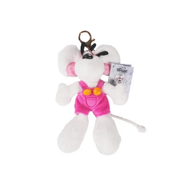 Diddlina in rosa Latzhose - Schl&uuml;sselanh&auml;nger