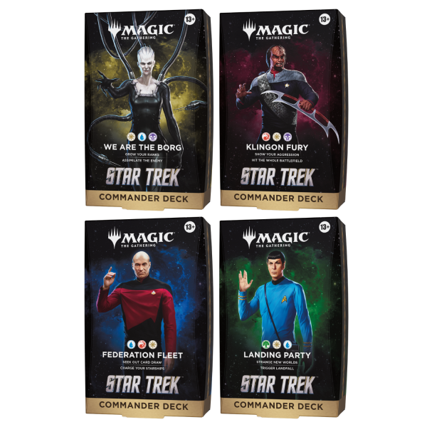 Star Trek alle 4 Commander Decks - Sealed Case (englisch) VORVERKAUF