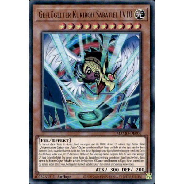 Gefl&uuml;gelter Kuriboh Sabatiel LV10 MAMO-DE006 (Ultra Rare)