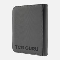 TCG Guru Toploader Zip Binder Xenon Grau - 4-Pocket Sideloading