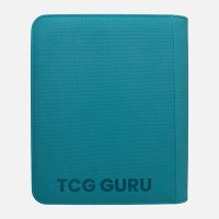 TCG Guru Toploader Zip Binder Xenon Turquoise - 4-Pocket Sideloading