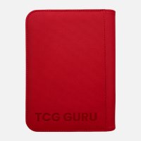 TCG Guru Zip Binder Xenon Rot - 4-Pocket Sideloading