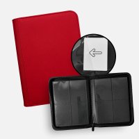 TCG Guru Zip Binder Xenon Rot - 4-Pocket Sideloading