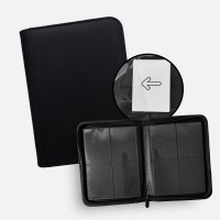 TCG Guru Zip Binder Xenon Schwarz - 4-Pocket Sideloading