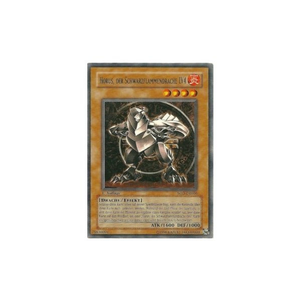 Horus, Der Schwarzflammendrache LV4 (Rare) SOD-DE006