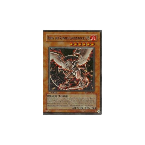 Horus, Der Schwarzflammendrache LV6 (Super Rare) SOD-DE007