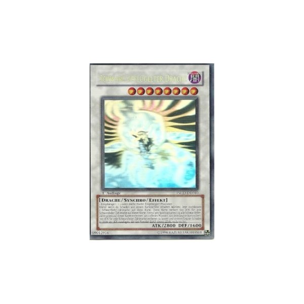 Schwarz gefl&uuml;gelter Drache (Ghost Rare) TSHD-DE040gr