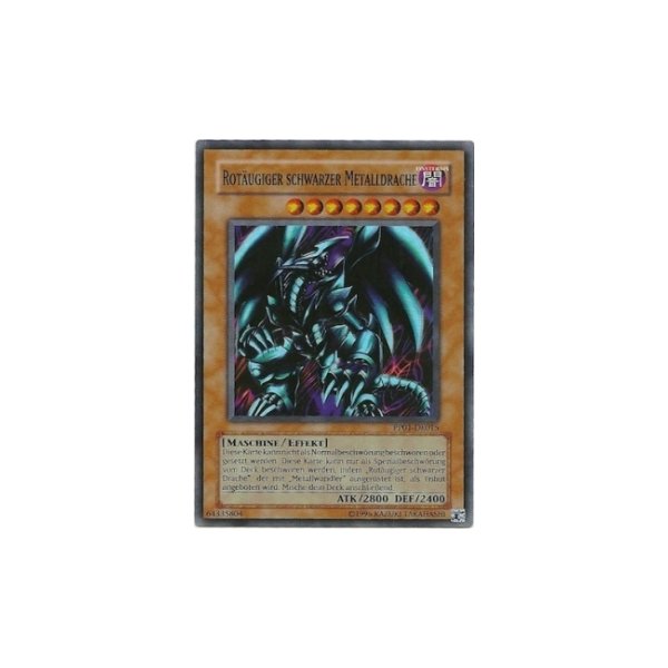 Rot&auml;ugiger schwarzer Metalldrache PP01-DE015