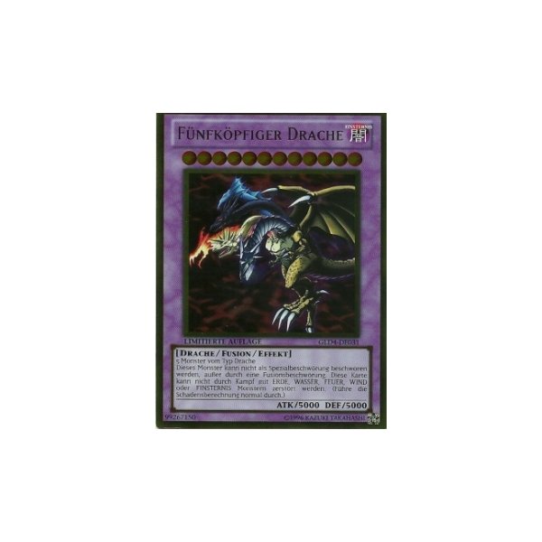 F&uuml;nfk&ouml;pfiger Drache GLD4-DE031