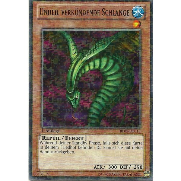 Unheil verk&uuml;ndende Schlange MOSAIC RARE BP02-DE015