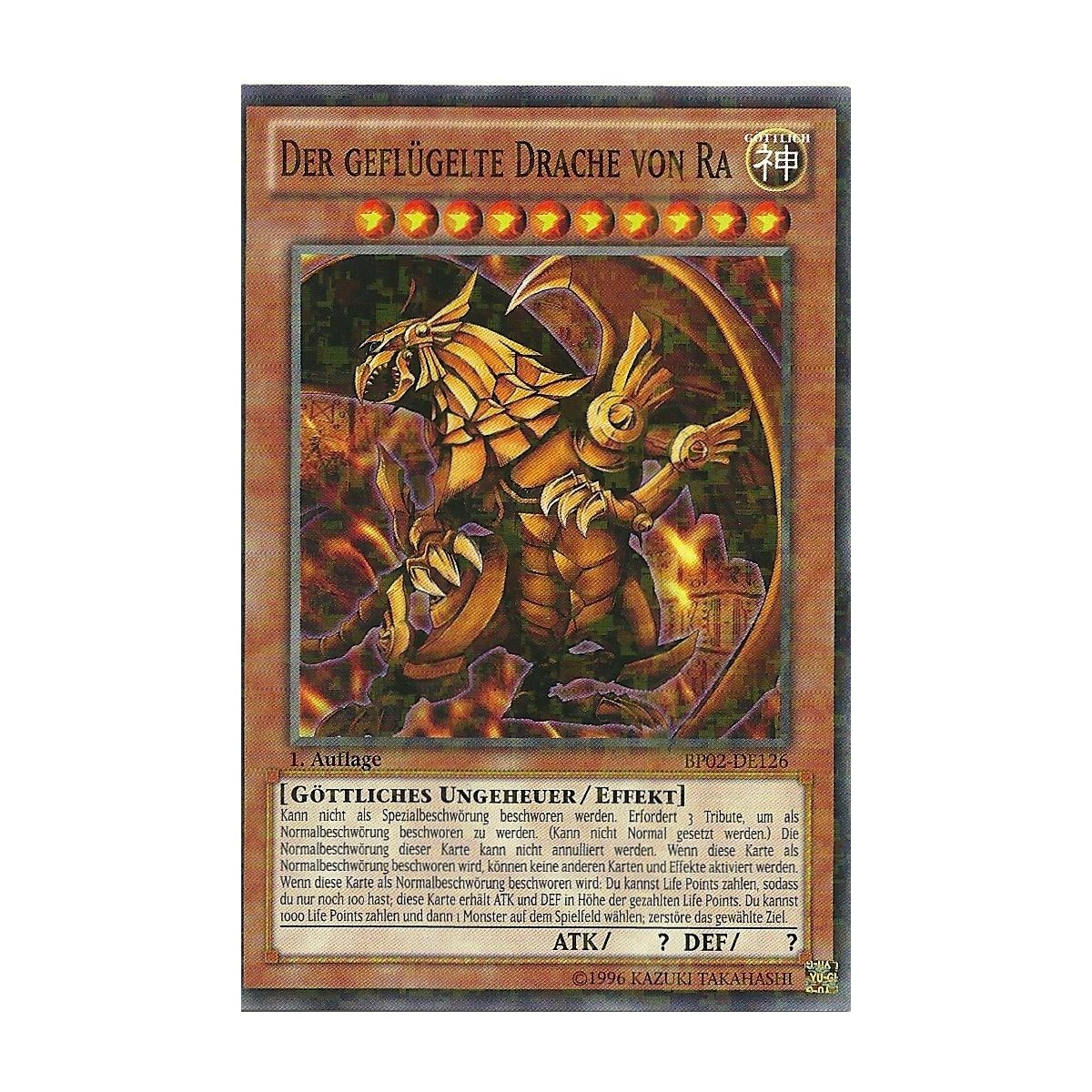 Der geflügelte Drache von Ra MOSAIC RARE BP02DE126 Yugioh GttG