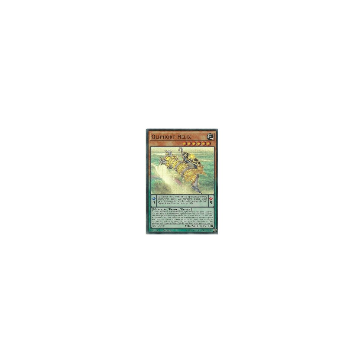 YU-GI-OH! Sammelkarte – Qliphort Helix (NECH-ENS04), Super Rare, Limited Edition | Aus 'The New Challengers' Set