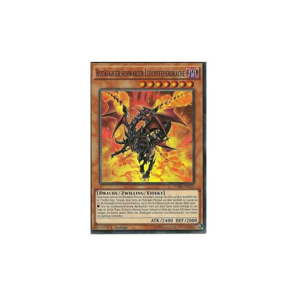 Rot&auml;ugiger schwarzer Leuchtfeuerdrache CORE-DE020