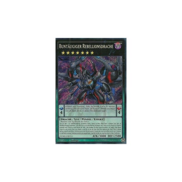 Bunt&auml;ugiger Rebellionsdrache (Secret Rare) CORE-DE051scr