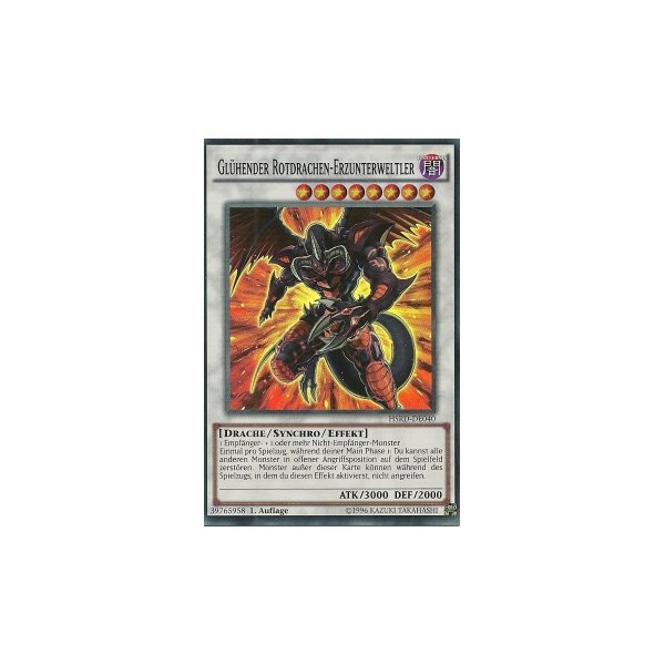 Gl&uuml;hender Rotdrachen-Erzunterweltler HSRD-DE040