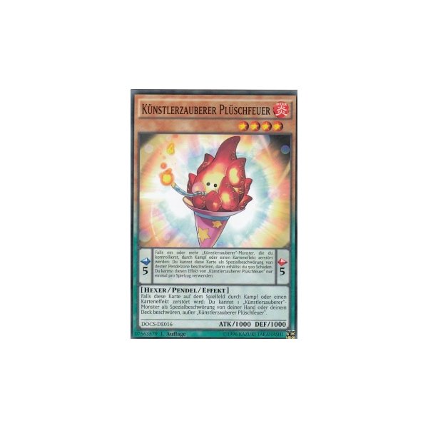 K&uuml;nstlerzauberer Pl&uuml;schfeuer DOCS-DE016