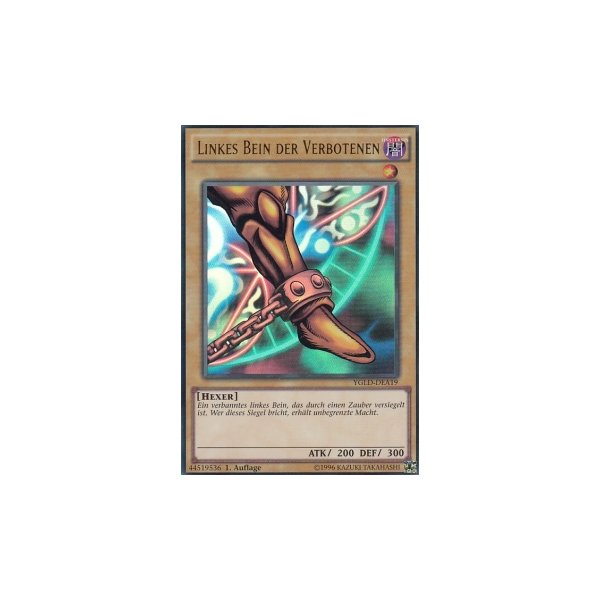 Linkes Bein der Verbotenen YGLD-DEA19