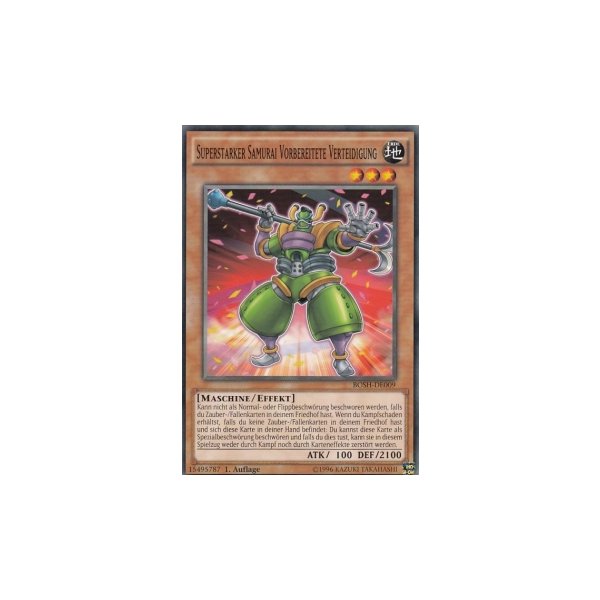 Superstarker Samurai Vorbereitete Verteidigung BOSH-DE009
