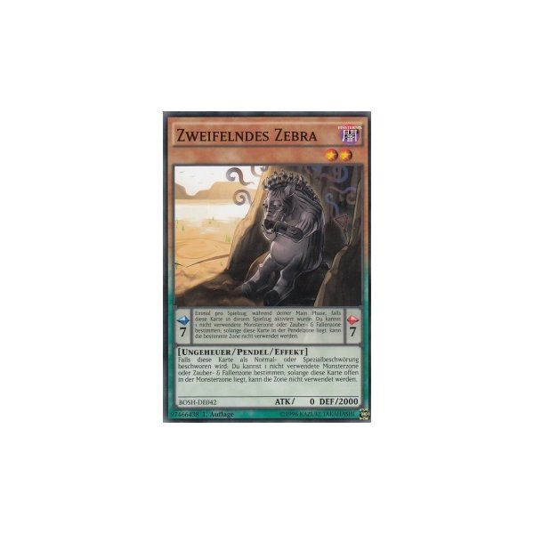 Zweifelndes Zebra BOSH-DE042