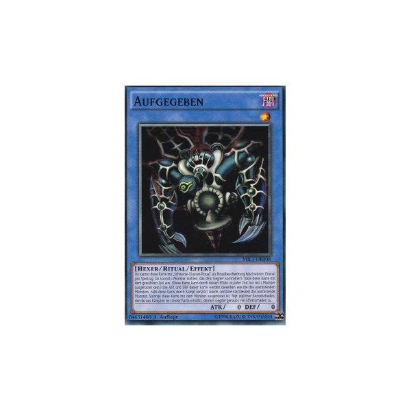 Aufgegeben MIL1-DE008