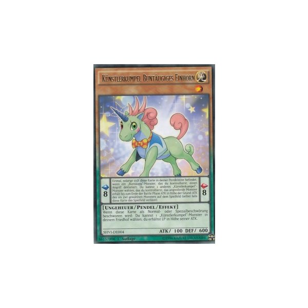 K&uuml;nstlerkumpel Bunt&auml;ugiges Einhorn SHVI-DE004