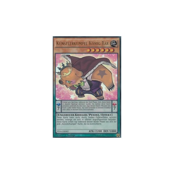 K&uuml;nstlerkumpel K&ouml;nig B&auml;r YS16-DE002