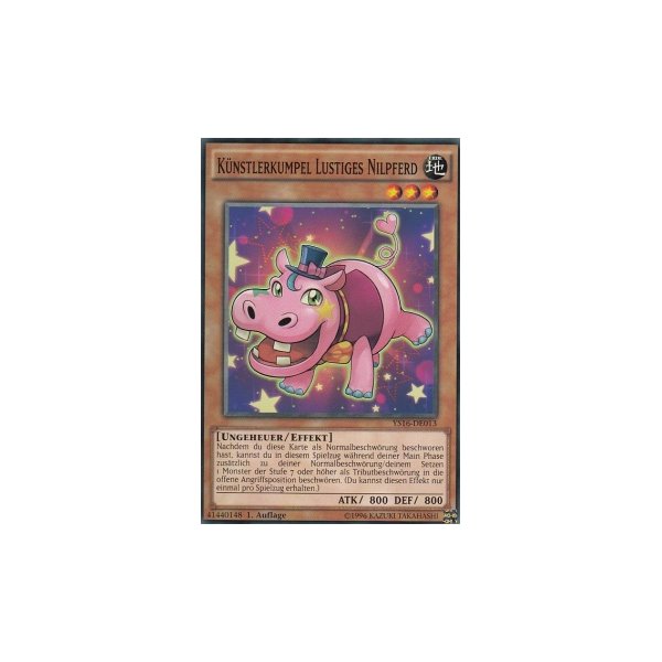 K&uuml;nstlerkumpel Lustiges Nilpferd YS16-DE013