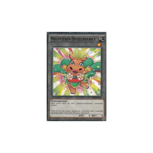 Nilpferd-Spielmarke (Orange) YS16-DET01