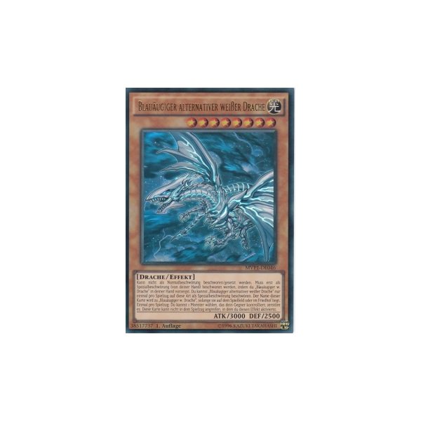 Blau&auml;ugiger alternativer wei&szlig;er Drache MVP1-DE046