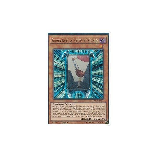 Blumen-Kartian Kiefer mit Kranich DRL3-DE035
