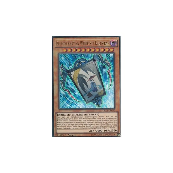 Blumen-Kartian Weide mit Kalligraf DRL3-DE037