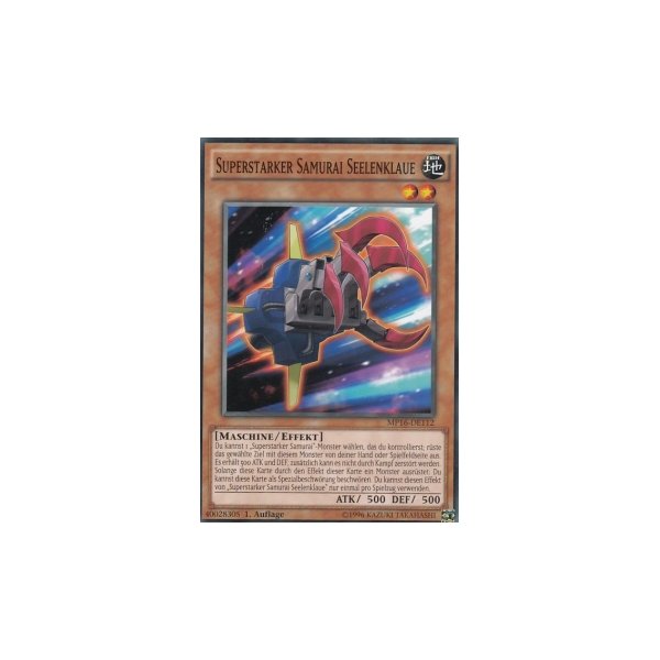 Superstarker Samurai Seelenklaue MP16-DE112