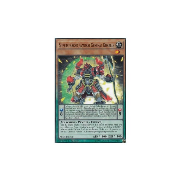 Superstarker Samurai General Koralle MP16-DE182